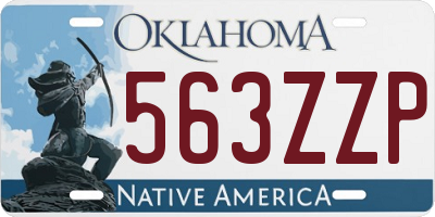 OK license plate 563ZZP