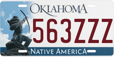 OK license plate 563ZZZ