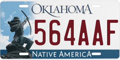 OK license plate 564AAF