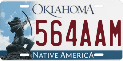 OK license plate 564AAM