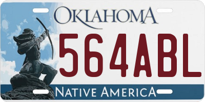 OK license plate 564ABL