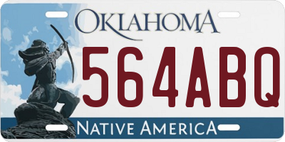 OK license plate 564ABQ