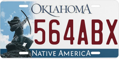 OK license plate 564ABX