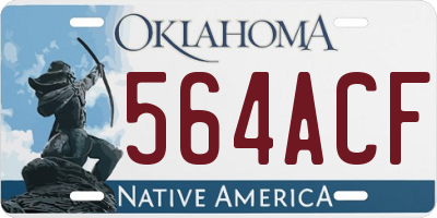 OK license plate 564ACF