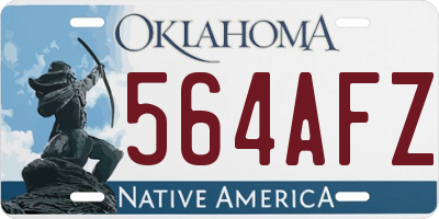 OK license plate 564AFZ