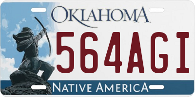 OK license plate 564AGI