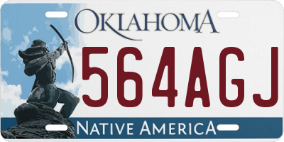 OK license plate 564AGJ