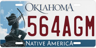 OK license plate 564AGM