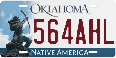 OK license plate 564AHL