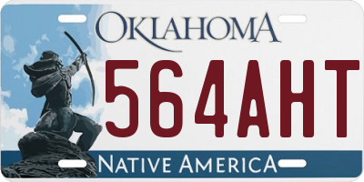 OK license plate 564AHT
