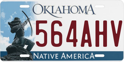 OK license plate 564AHV