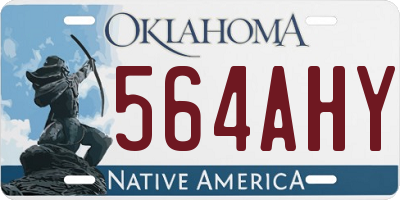 OK license plate 564AHY