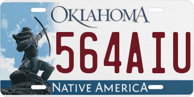 OK license plate 564AIU