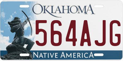 OK license plate 564AJG