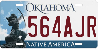 OK license plate 564AJR