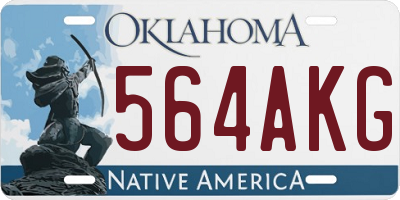 OK license plate 564AKG