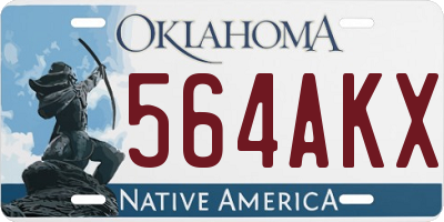OK license plate 564AKX