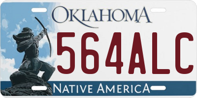 OK license plate 564ALC