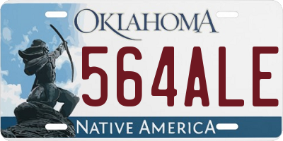 OK license plate 564ALE
