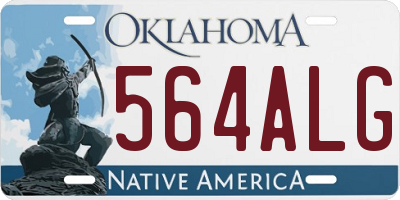 OK license plate 564ALG