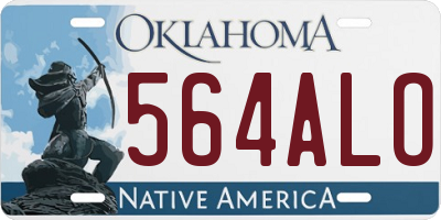 OK license plate 564ALO