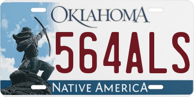OK license plate 564ALS