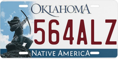 OK license plate 564ALZ