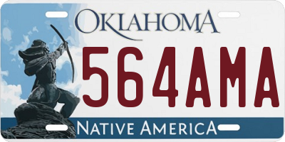 OK license plate 564AMA
