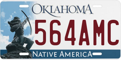 OK license plate 564AMC