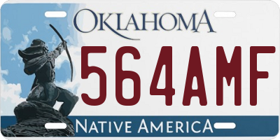 OK license plate 564AMF