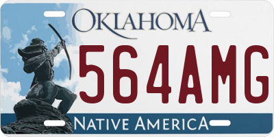 OK license plate 564AMG