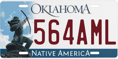 OK license plate 564AML