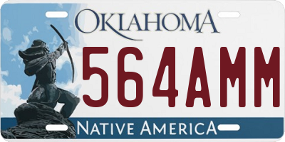OK license plate 564AMM