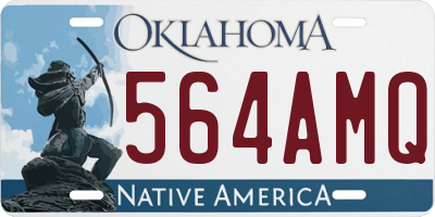 OK license plate 564AMQ