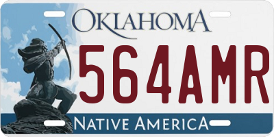 OK license plate 564AMR