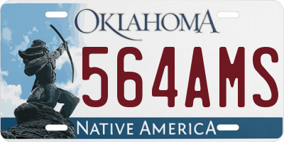 OK license plate 564AMS