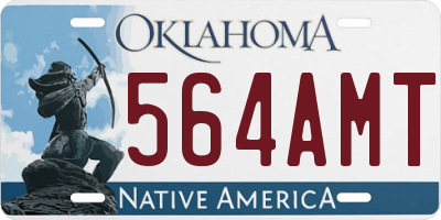 OK license plate 564AMT