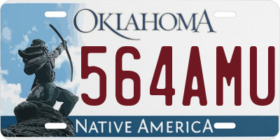 OK license plate 564AMU