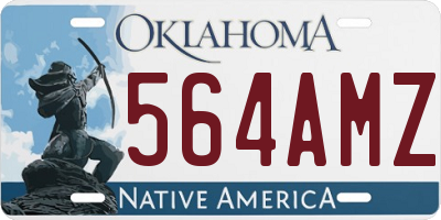 OK license plate 564AMZ