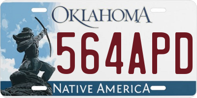 OK license plate 564APD