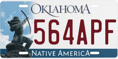 OK license plate 564APF