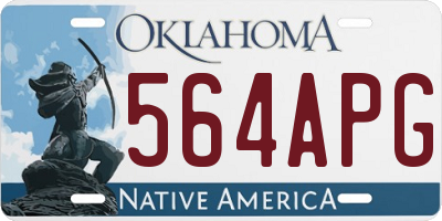 OK license plate 564APG
