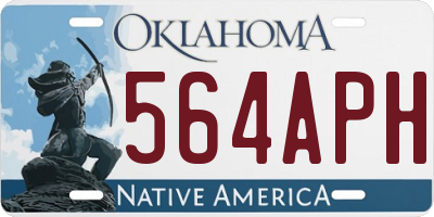 OK license plate 564APH