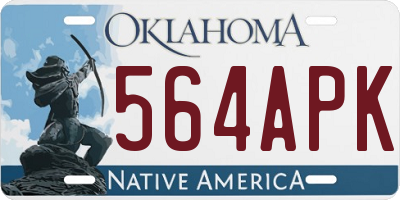 OK license plate 564APK