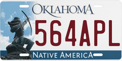 OK license plate 564APL