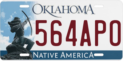 OK license plate 564APO