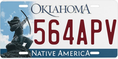 OK license plate 564APV