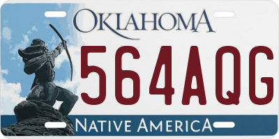 OK license plate 564AQG