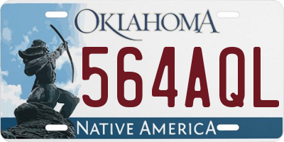 OK license plate 564AQL