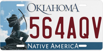 OK license plate 564AQV